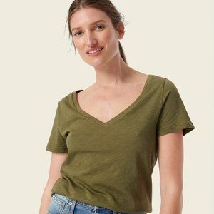 J.Crew Vintage cotton V-neck T-shirt (NWT)